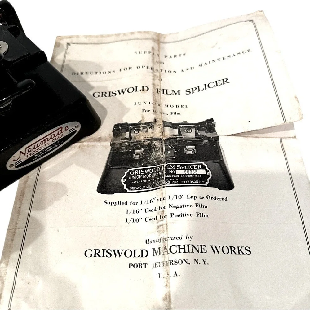 Griswold Film Splicer R3 Model Junior 16mm Film‎ Vintage 1957 Movie Editing